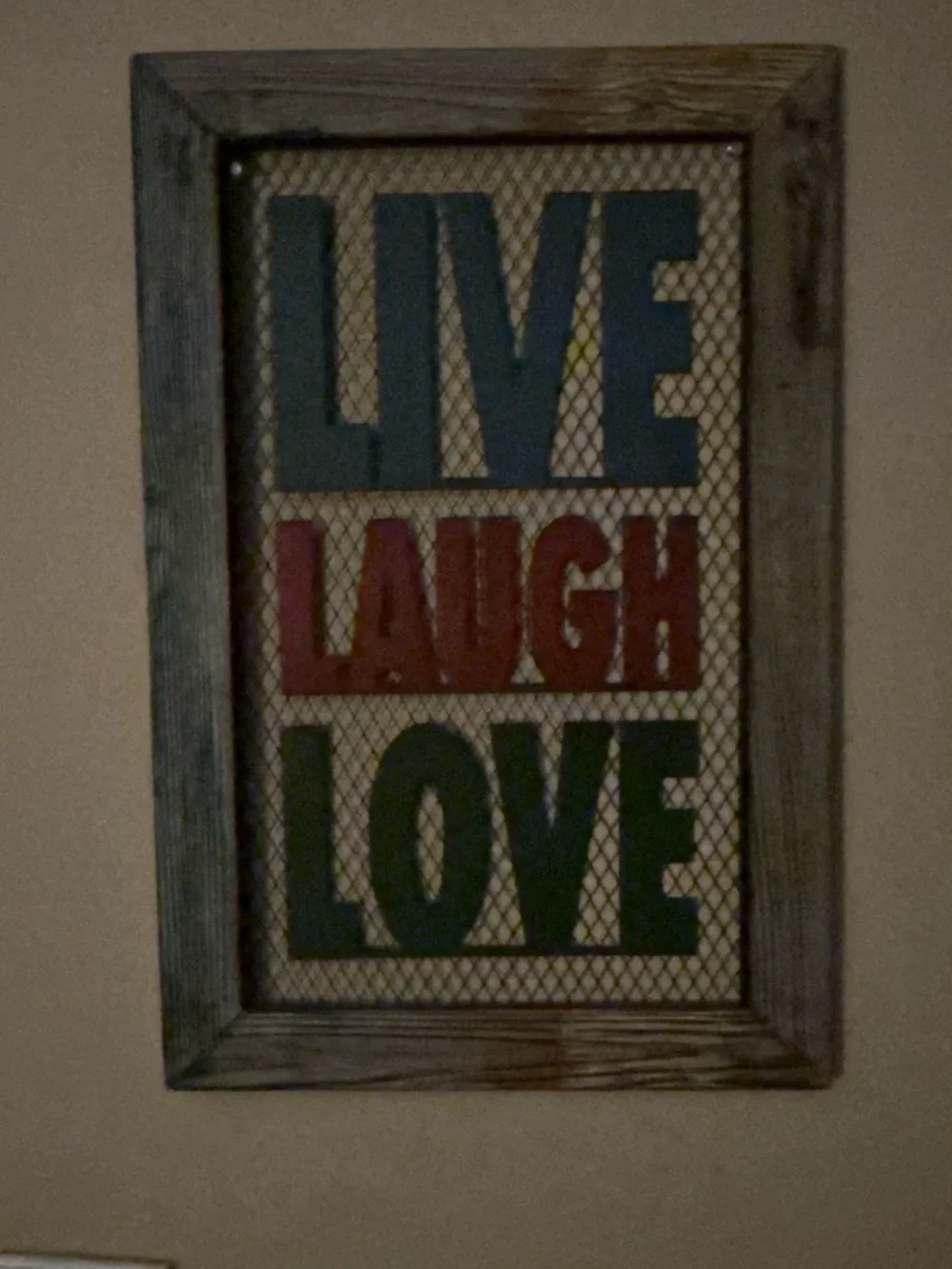 Source Unknown Live Laugh Love Wall Art - Blue, Red, Green